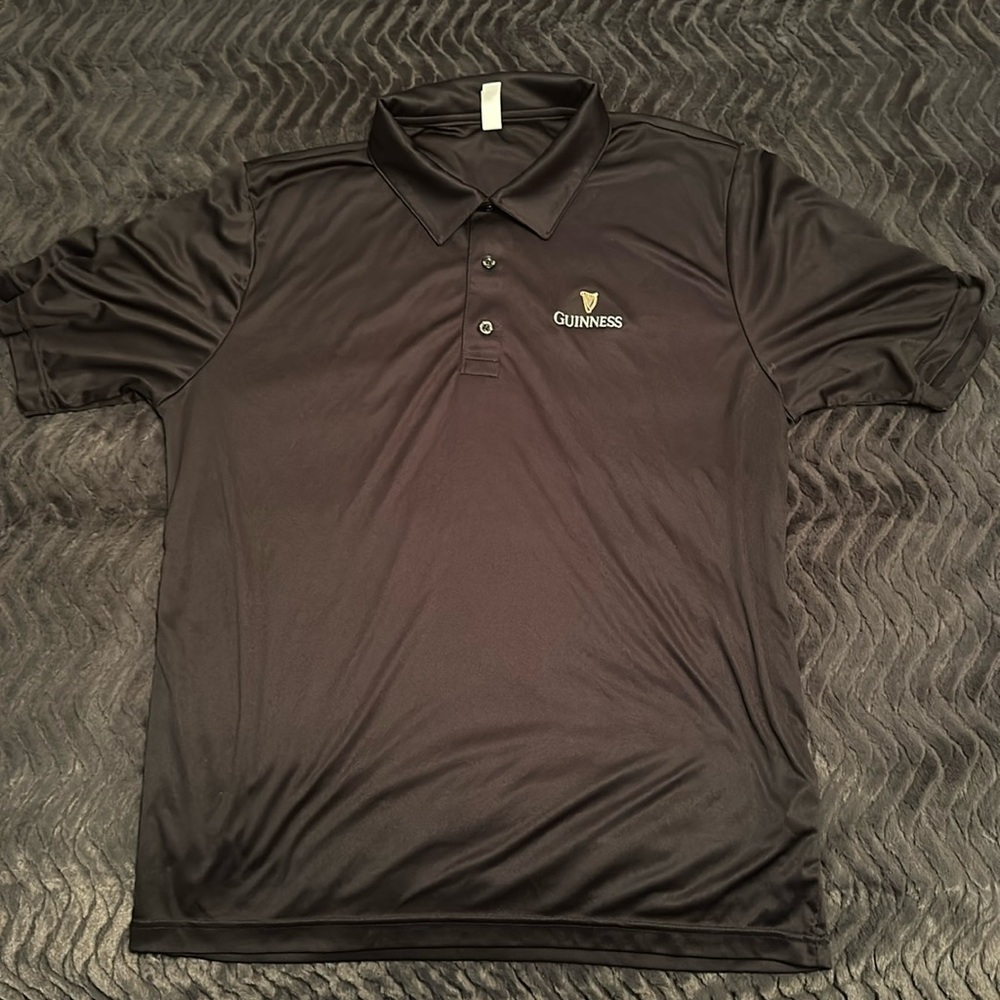 Guinness Black Polo Good Shirt - Large